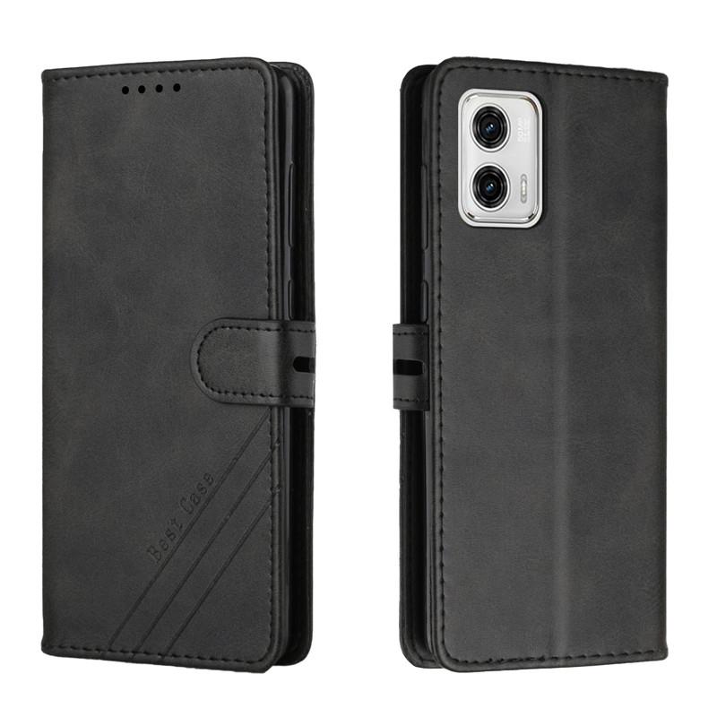 For Moto G73 G13 Case Leather Flip Case on For Funda Motorola Moto G 73 G13 G53 G23 Phone Case Retro Magnetic Wallet Cover Coque