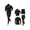 Karsaer Compression Wear Set for Men - 4-Piece Sportswear Set (Top, Bottom, Long-Sleeve Shirt,