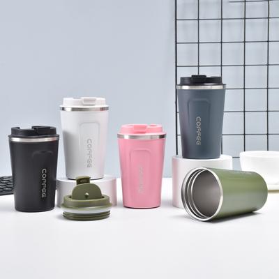 Jednoduchý módní nerezový termohrnek pro muže a ženy, páry, kávový hrnek, dvojitý vakuový hrnek do auta