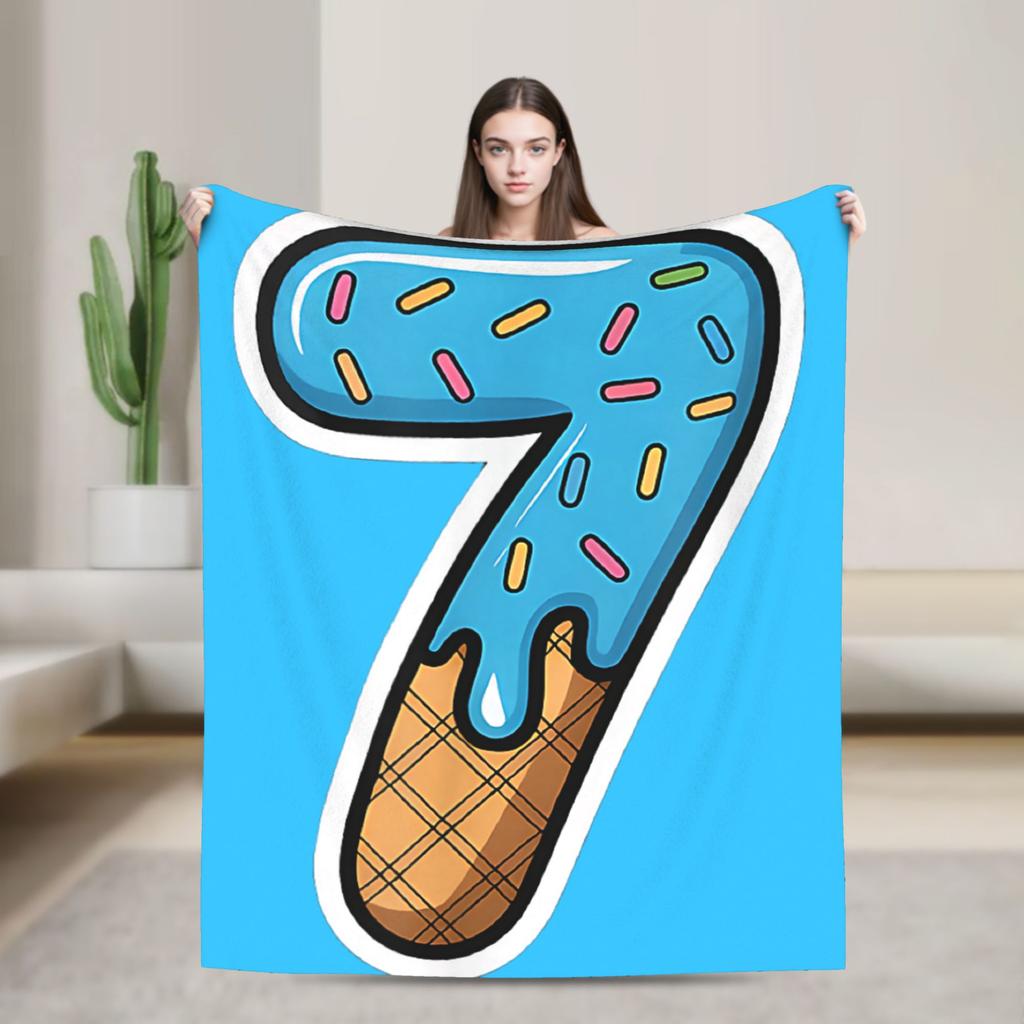Funny Six Seven 6 7 Meme Gen Alpha Slang Blankets Office Flannel Throw Blanket For Bedroom Warm Soft Design Quality Bedspread