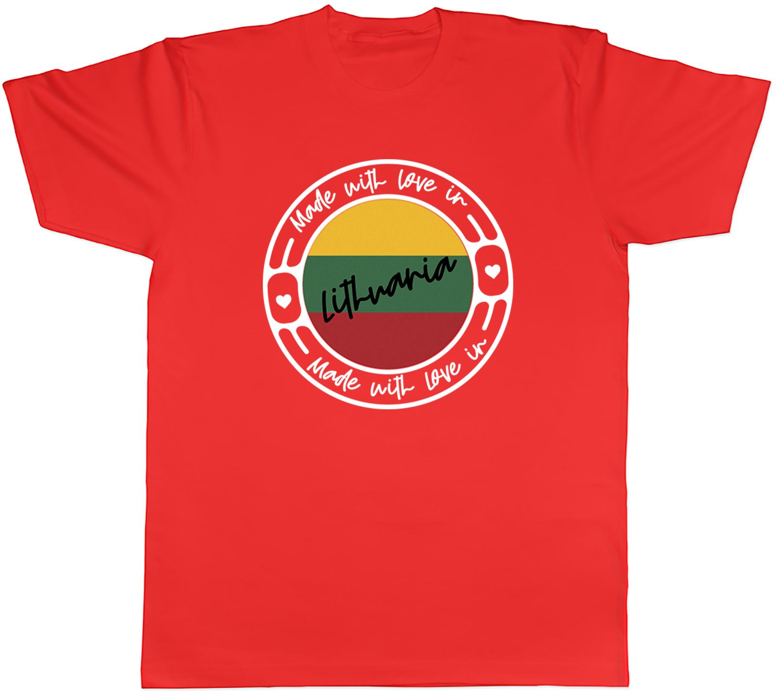 Made With Love In Lithuania Country Unisexs Unisex TShirt Tee Gift S