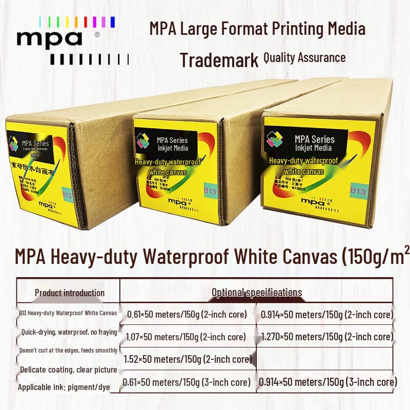 MPA Waterproof Photo Canvas Roll