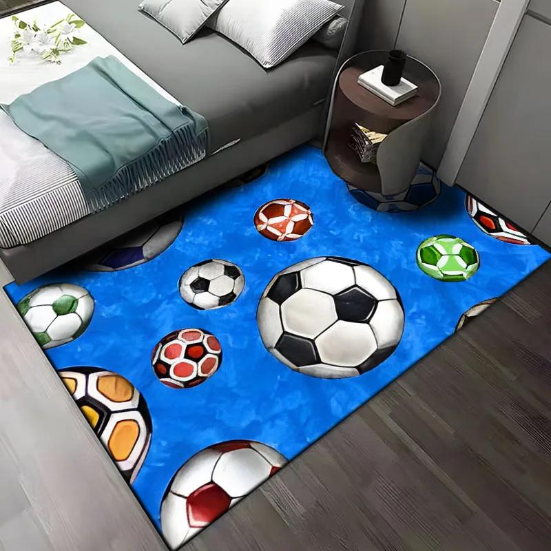 Football Art Pattern Rug Carpet for Living Room Bathroom Mat Creative Doormat Carpet for Bedroom Home Decor Tapis Salon