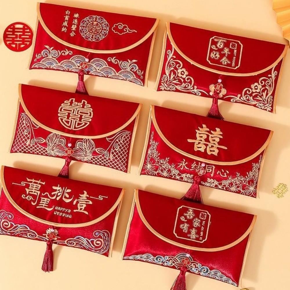 Brocade Cloth Tassel 2026 Money Pocket Spring Festival New Year Money Bag Lady Girls Women