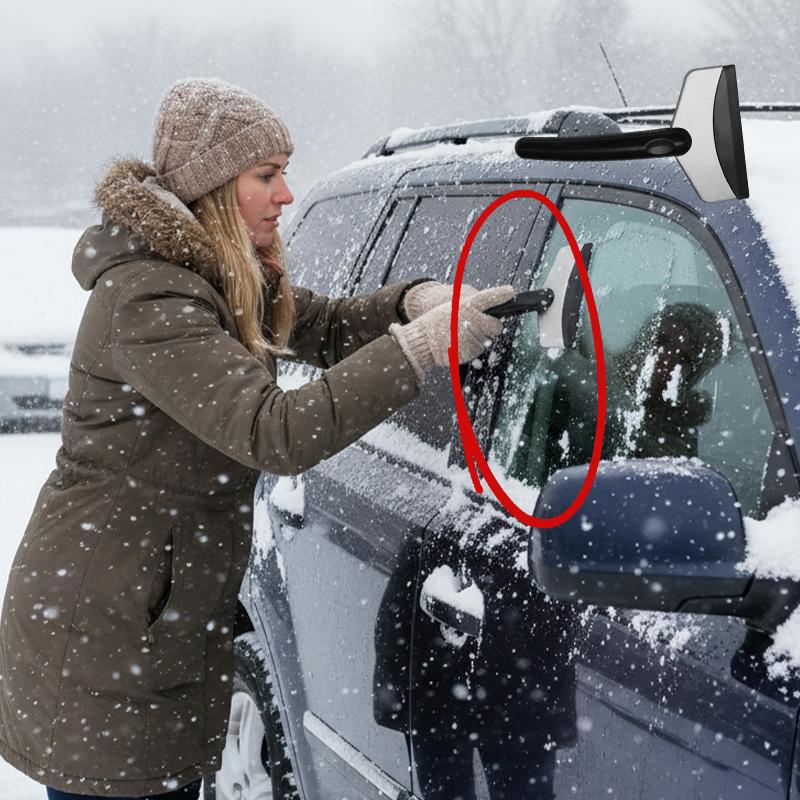 Car Snow Shovel Winter Windshield Defrosting Ice Scraper Stainless Steel Car Windshield Snow Remover Accessories