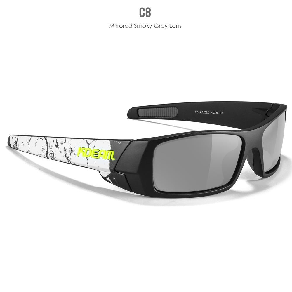 KDEAM Polarized Sun Glasses Men Women Driving Shades Male Rectangular Sunglasses Hiking Versatile Eye Protection UV400 Eyewear