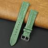 Vinacreations 18mm Green Stingray Leather Watch Galuchat Leather Replacement Watch Band for Handmade with Wrist Green Strap, Men, Buckle, (DH-68-18MM)