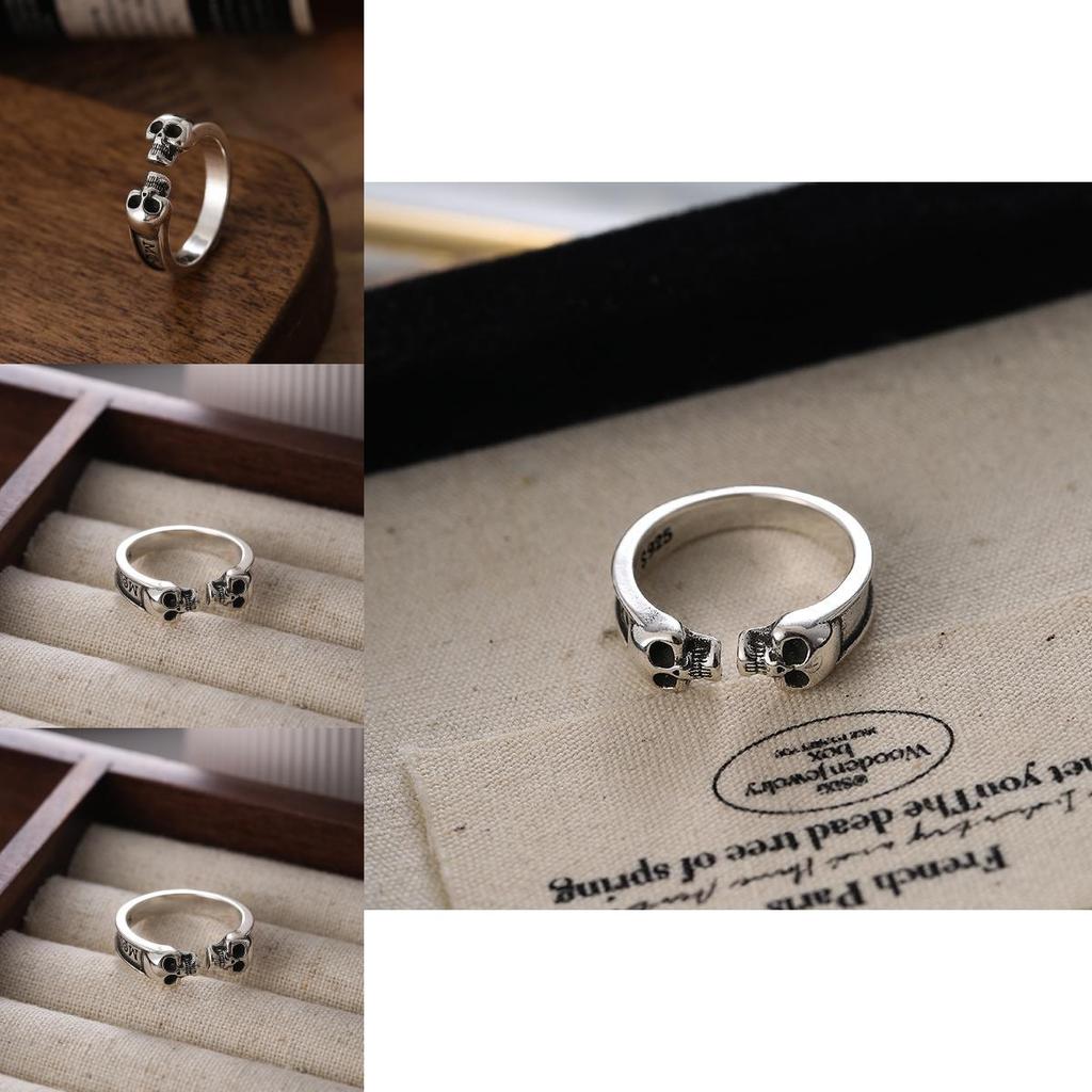 Skull Gothic Distinctive Ring For Women Stylishly Crafted In Copper With Size Adjustable