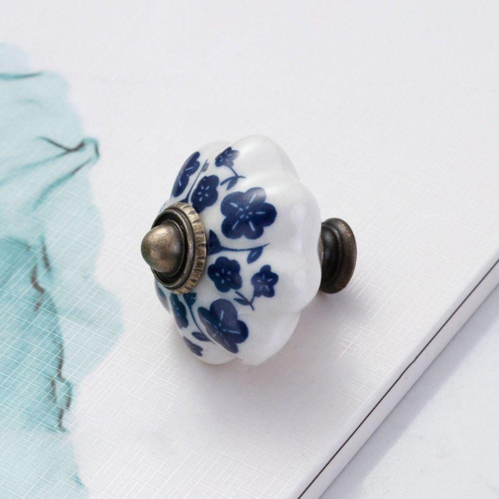 Single Hole Pumpkin Handle Multiple Colors Furniture Knob Durable Vintage Door Handle  Drawer