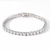 2mm D VVS1 Moissanite Tennis Bracelet Original S925 Silver Plated White Gold with GRA Necklace for Women Man
