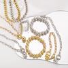 Women European Jewelry Fashion Trend Design Hot Girl Ball Chain Layered Necklace Bracelet Set