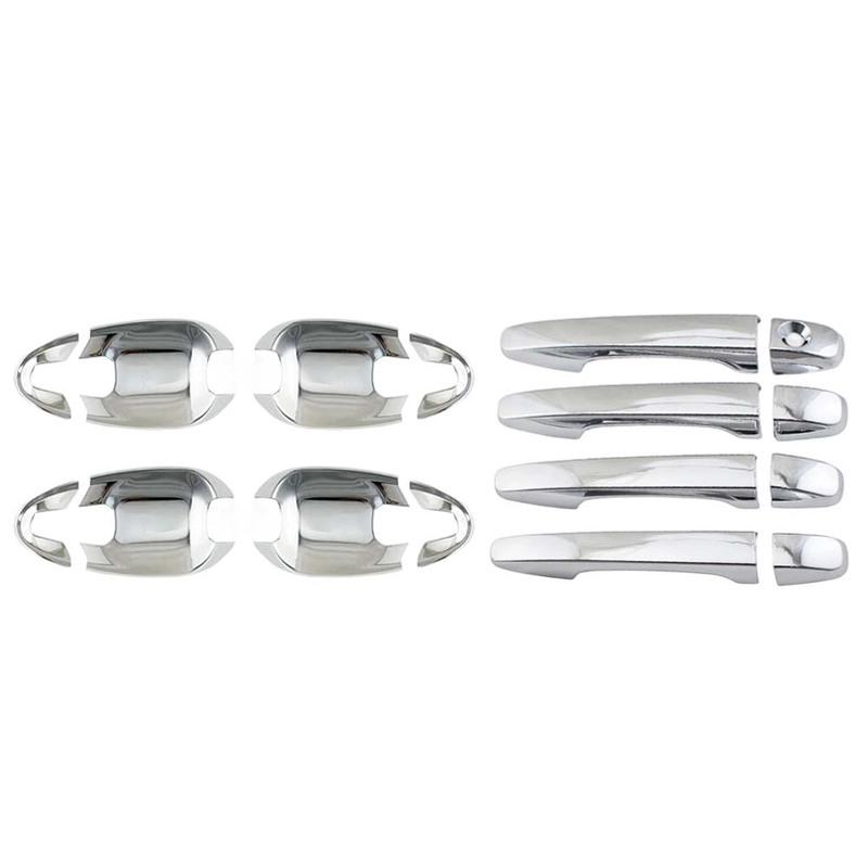 Car Decoration Door Bowl Handle Cover For Toyota  2010-2015 Silver Cars Accessories Exterior Styling Upgrade