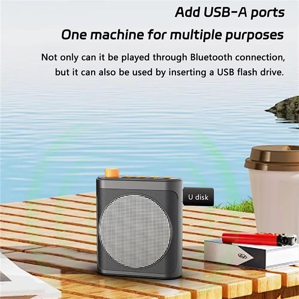 Mini Wireless Microphone Magnetic Megaphone Speaker Mini Megaphone Lavalier Microphone Meeting