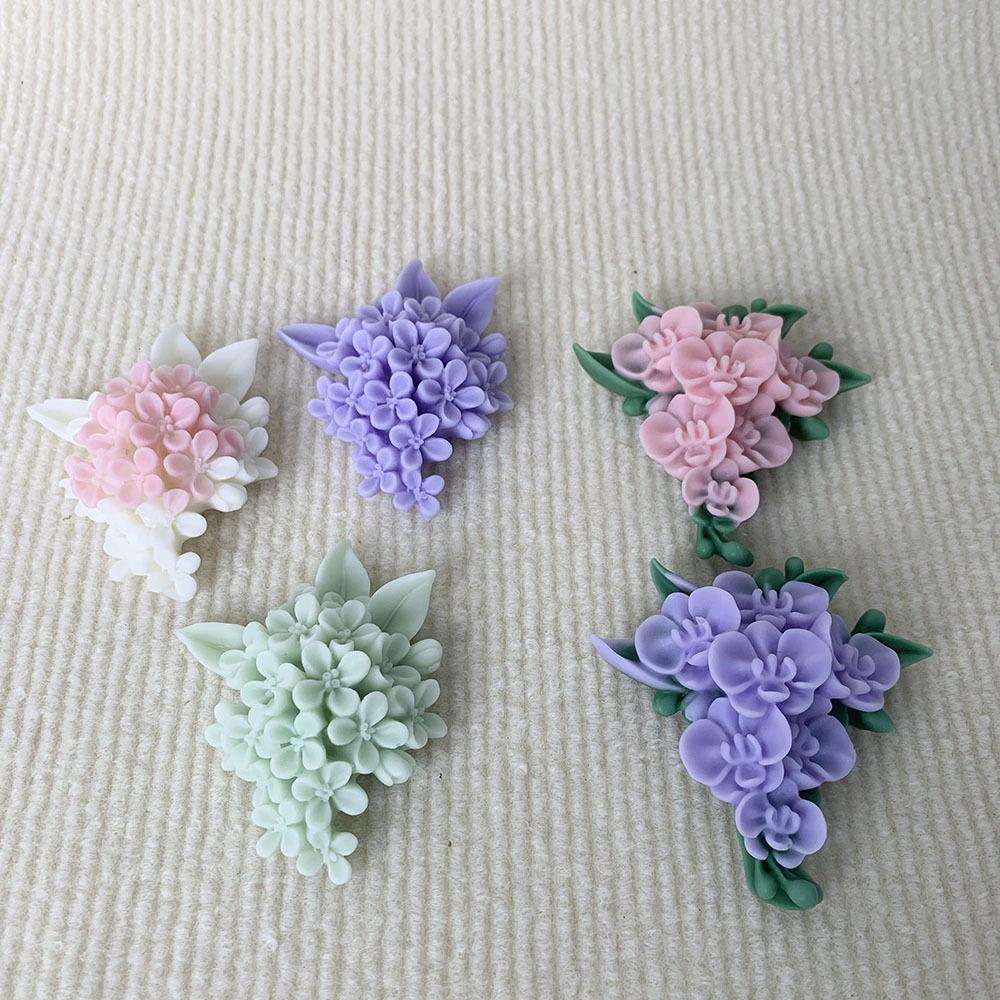 Butterfly Orchid Simulation Flower Silicone Candle Mold DIY Aromath Soap Paste Epoxy Resin Mould Rose Chocolate Cake Decor Mold
