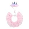 Set di colletto per cappello di compleanno scintillante per animali Design morbido e traspirante con fibbia regolabile Comodo da indossare Copricapo per animali alla moda