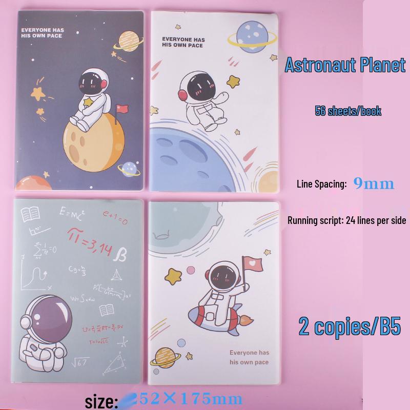 Thickened Plastic Cover Notebook - B5 & A5 Sizes for Girls, Art Students, and College Use