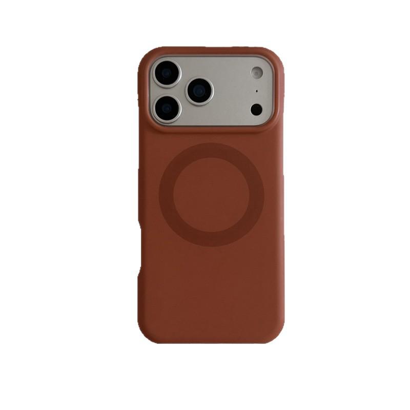 

High-End Solid Color Magnetic Phone Case for Apple 15pro, 16pro, 17promax - Autumn/Winter Edition 17