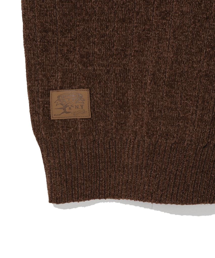 BEENTRILL Women'S Metal Hashtag Ribbed Knit (Chocolate)