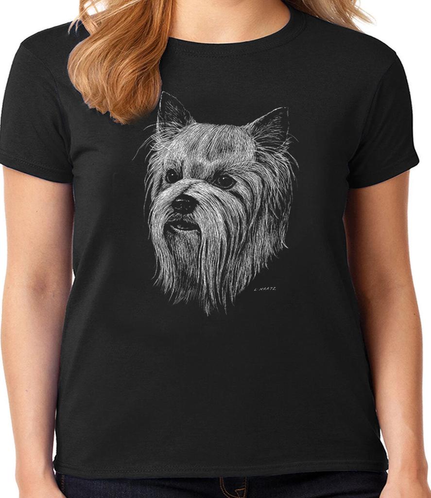 Yorkshire Terrier Yorkie Face T-shirt for Women Ladies Tee Dog Breed Gifts
