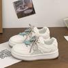Fashion Small White Shoes Clogs Platform Casual Female Sneakers All-Match Wedge Basket 2025 Summer Creepers Breathable Sports Leisure