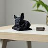 3D Printed Bulldog Figurine, Cute Sleeping Dog Statue, Collectible Animal Ornaments for Car, Office Desk Decor