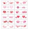 Lips Cheek Temporary Stickers Disposable Love Face Stickers Valentine's Day Tattoo  Take Photos