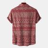 Summer New Ethnic Style Men's Floral Short Sleeve Casual Versatile Fashion Shirt