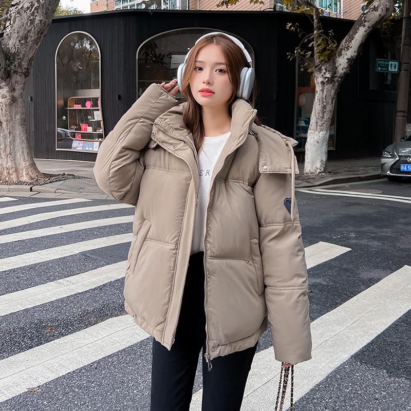 New Women's Love Armband Short Loose Cotton-padded Jacket Fashionable Thickened Cotton-padded Jacket