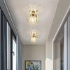 Modern Minimalist Ceiling Light Crystal Chandelier Flush Mount Lighting for Hallway Dining Room Corridor