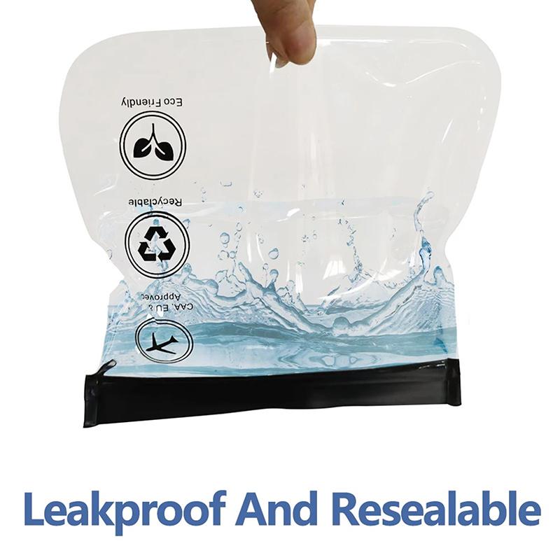 Luggage Transparent Travel Use Leakproof Flight Make Up Waterproof Bag For Women Reusable Airport Security Toiletry Bag