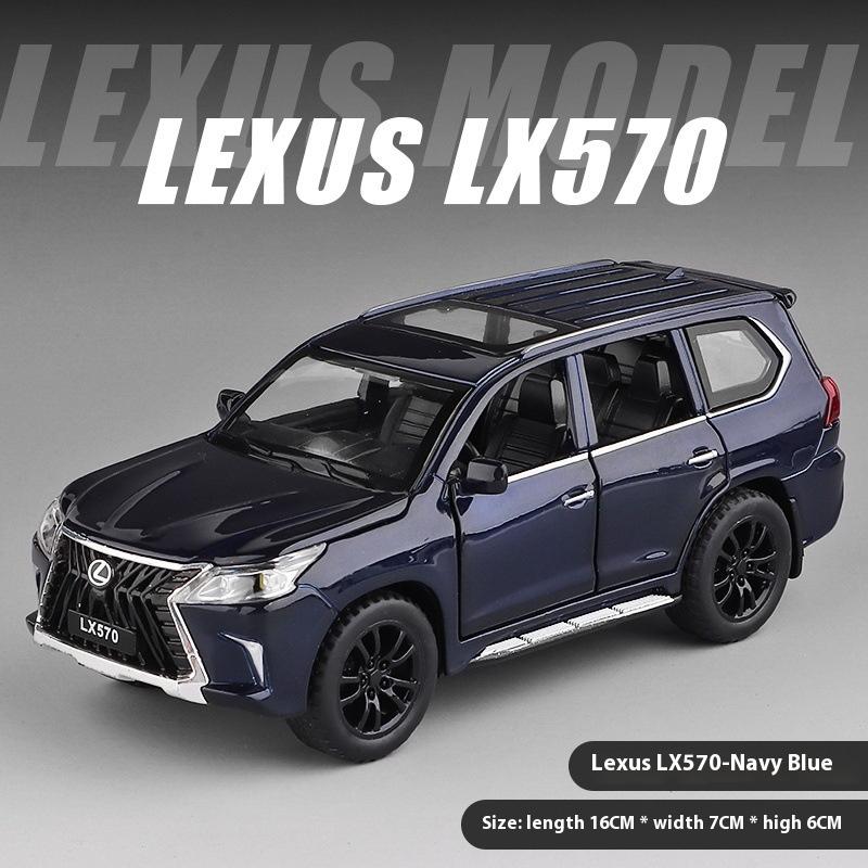 1/32 LEXUS LX570 SUV-Legierung Offroad-Druckguss-Metallmodell Feine Modellsammlung Computer-Desktop-Ornamente Kindergeburtstagsgeschenk
