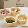 5 Pcs Food Grade Fruit Washing Gadget Cute Cartoon Bear Double Layer Drain Basket for Dormitory Kitchen
