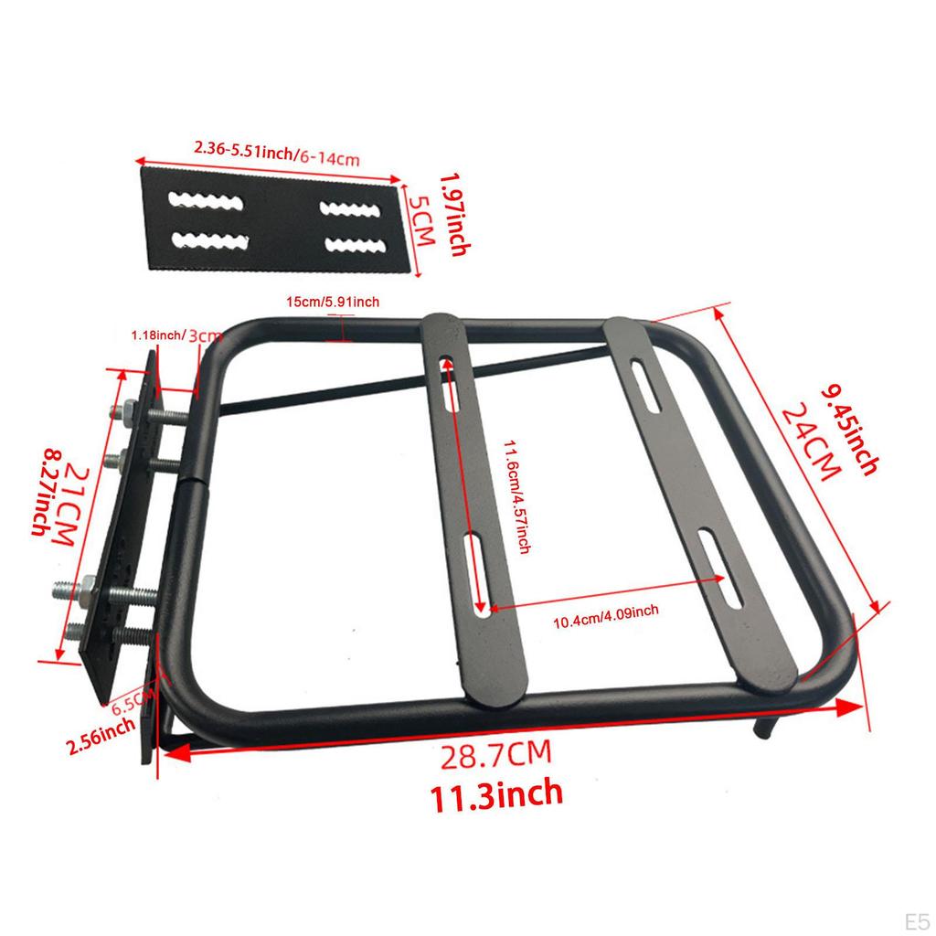 E-Bike Gepäckträger hinten Montagehalterung Ersatz Einfach zu installieren Verlängerung Verlängert