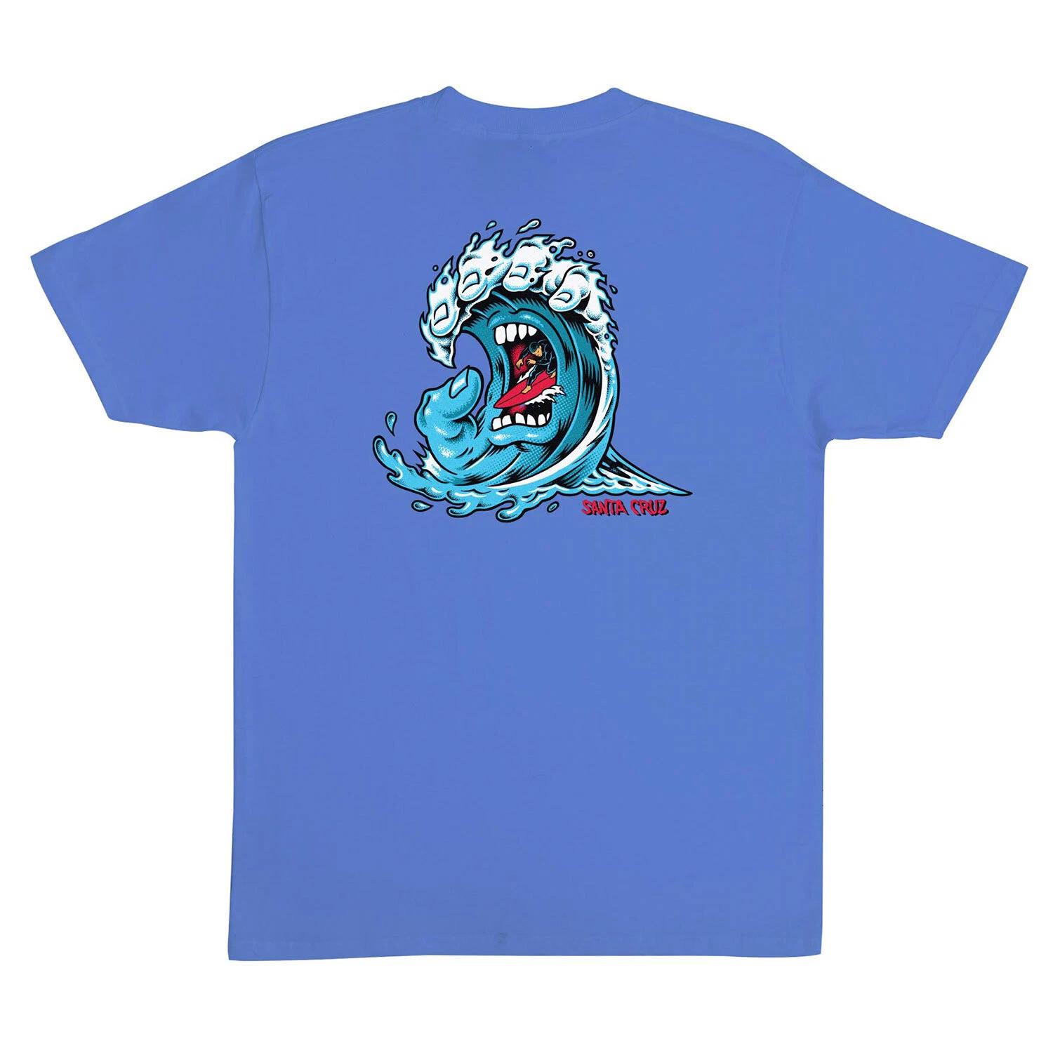 Santa Cruz Skateboards Shirt Screaming Wave Ultramarine S