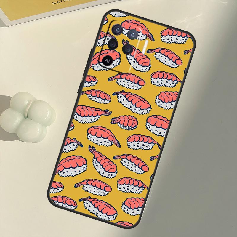 

Чехол для телефона с едой Суши для OPPO A15 A74 A54 A94 A52 A72 A31 A53 A53S A5 A9 2020 A3S A5S A83 A91 A93 OPPO A15
