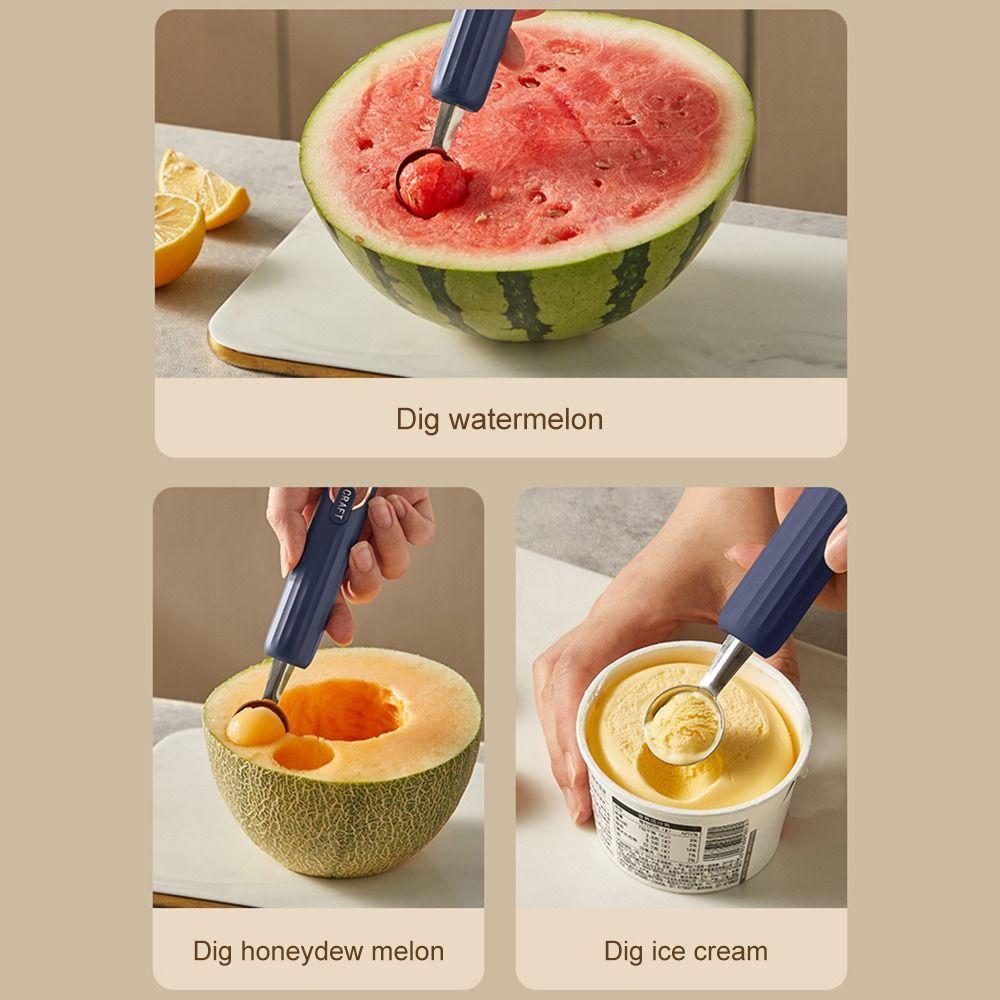 Stainless Steel Metal Fruit Platter Fruit Ball Scooper Ice Cream Scoop Ice Cream Spoon Ball Scooper