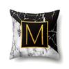 Marble Polyester Pillowcase Home Decoration Printing Pillowcase 26 English Letter Cushion Cover