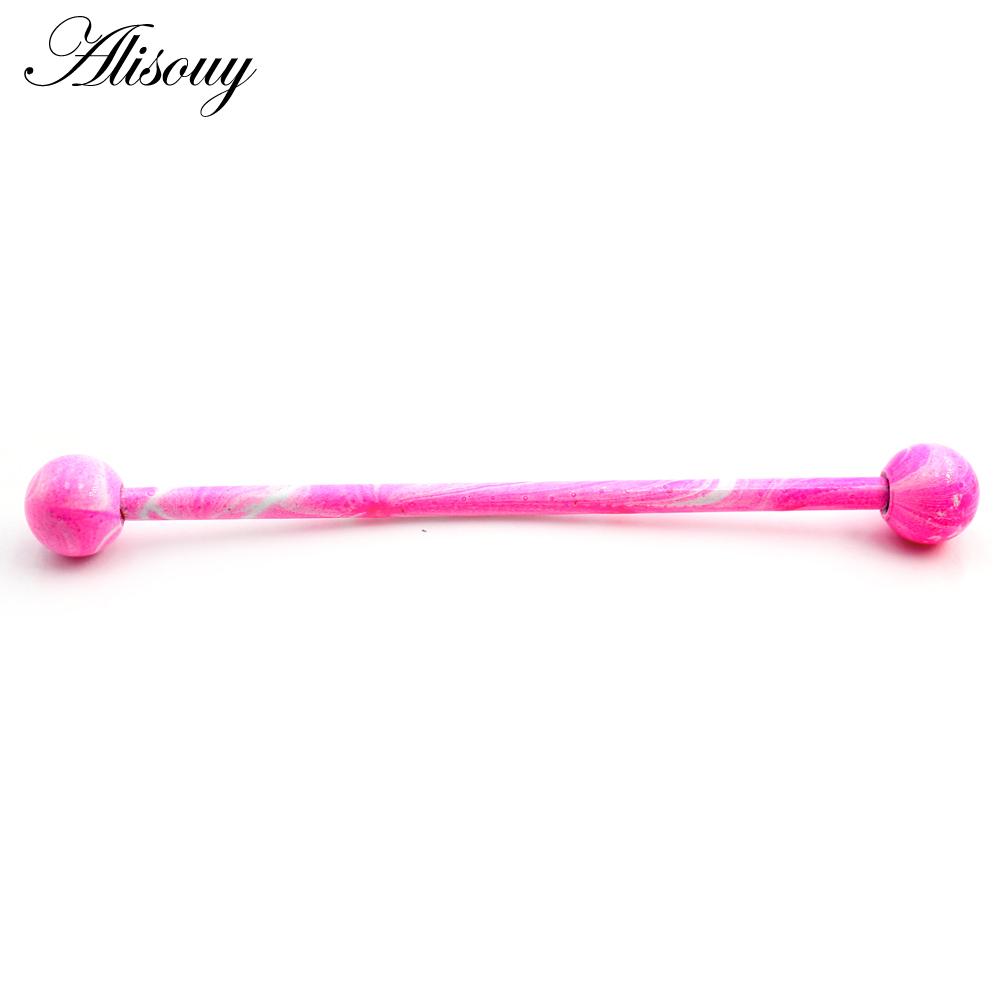 Alisouy 2PC Candy Backfarbe Edelstahl Kugel Ohrring Piercing Industrial Barbell Bar Gerüst Ohrknorpel Helix Schmuck