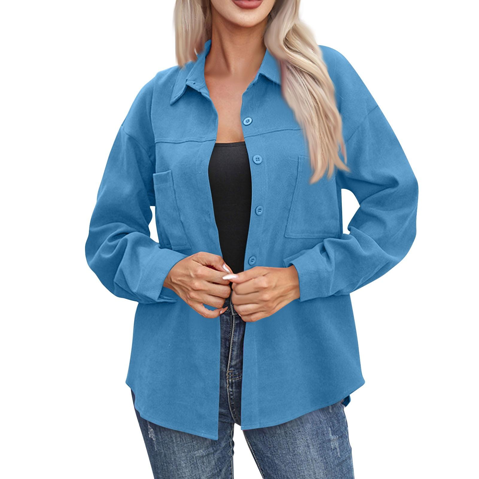 Женская повседневная рубашка средней длины с длинным рукавом — фото 3