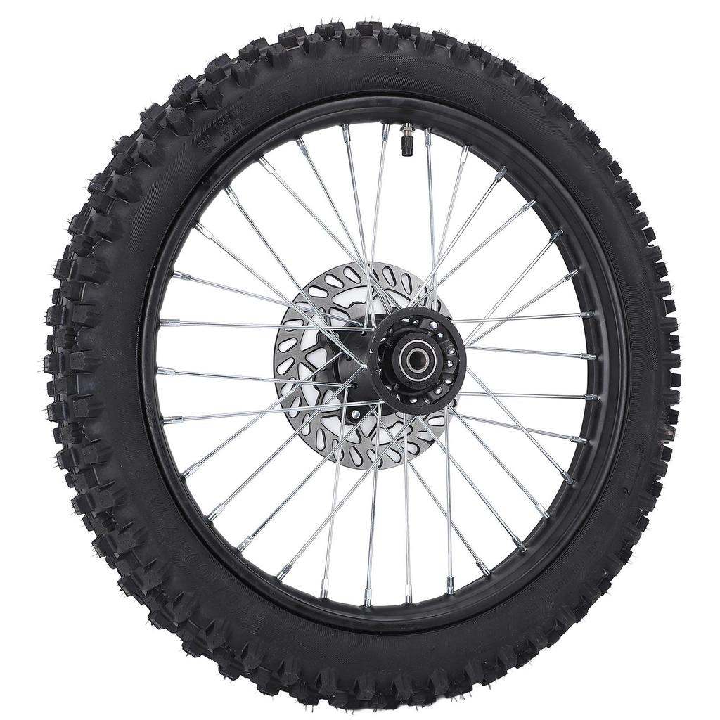 17 Inch Front Wheel Assembly 70 100 17 2.75 17 Tire Inner Tube 15mm Rim Axle with Brake Rotor for Pit Dirt Bike