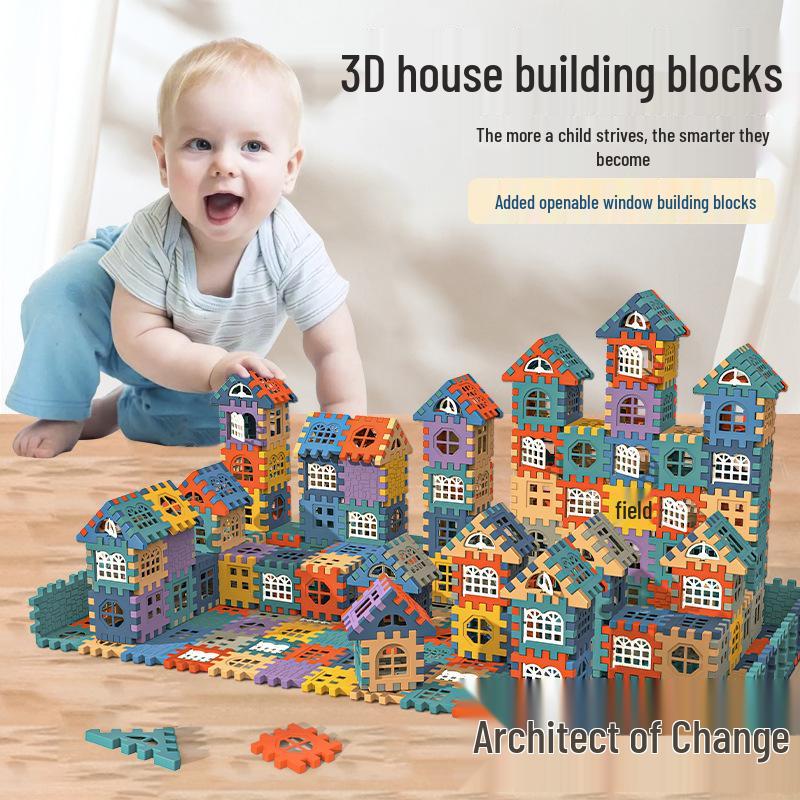 Large Particle Interlocking Building Blocks for Children - Pretend Play Construction Toy for Boys