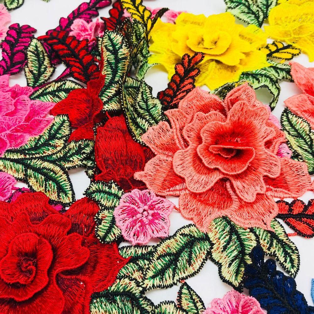 Exquisite Cheongsam Peony Flower Sewing Rose Garment Embroidery Applique Clothes Accessories Patch