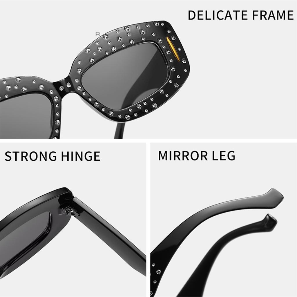 New Diamond-encrusted Irregular Sunglasses Fashion Retro High Sense Cool Fashion Sunglasses.