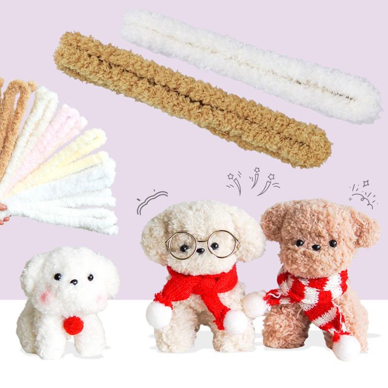 Plüsch-Twist-Stab Korallen-Samt-Twist-Stab Dicke Pfeifenreiniger Große Größe Kunsthandwerksprojekte DIY Dekorationsmaterial 100cm