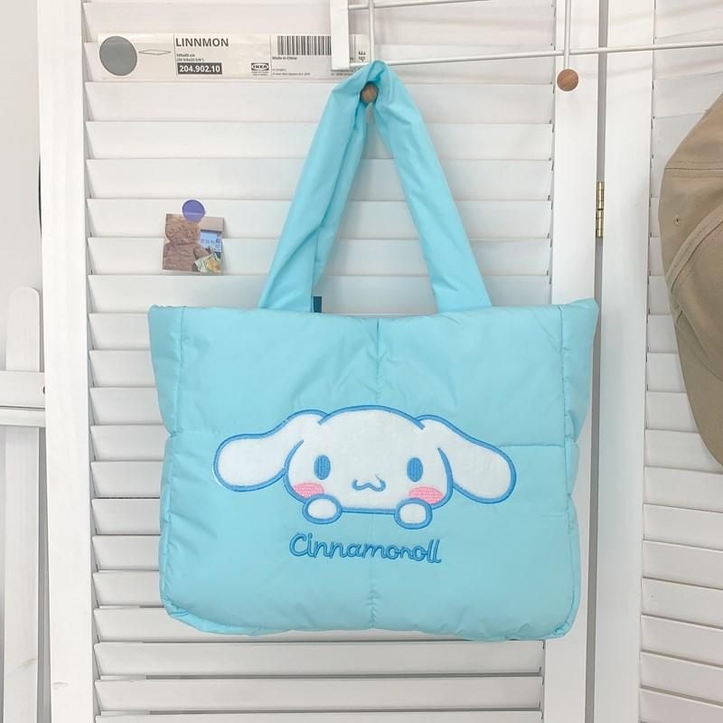 Kuromi Cute Embroidered Nylon Small Shoulder Bag For Daily Use
