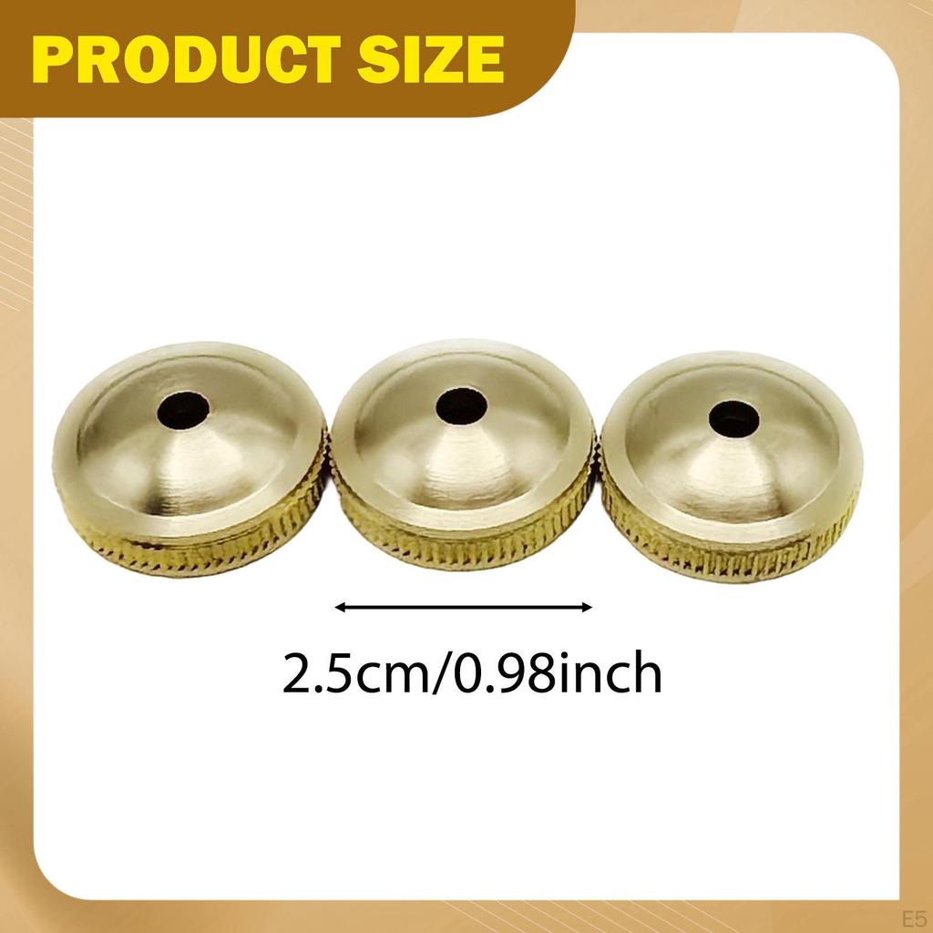 3 Pieces Alto and Tenor Valve Brass Instrument Parts Stable Practical Solid Wear Resistant Gold