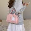 Women's Spring New Pink Handbag Bag One-shoulder Crossbody Bag Korean Versatile Bowling Bag Fashionable Small Bag