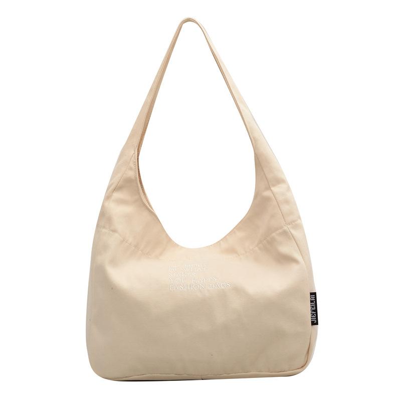 College Students Commute To Class Cloth Bag Women's New Large-capacity Shoulder Bag Underarm Tote Bag Simple and Versatile Canvas Bag