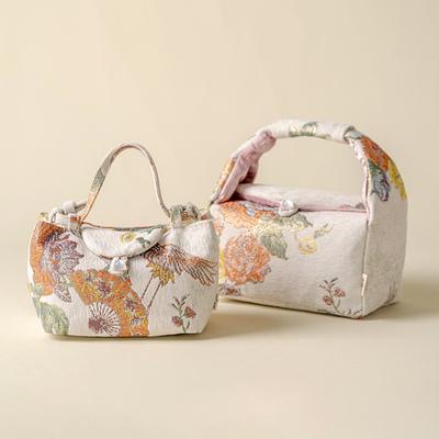 Brocade Embroidered Crane Roost Tea Set Storage Bag Portable Travel Storage Bag Drinkware Teaware Chinese Traditional Tea Cozies
