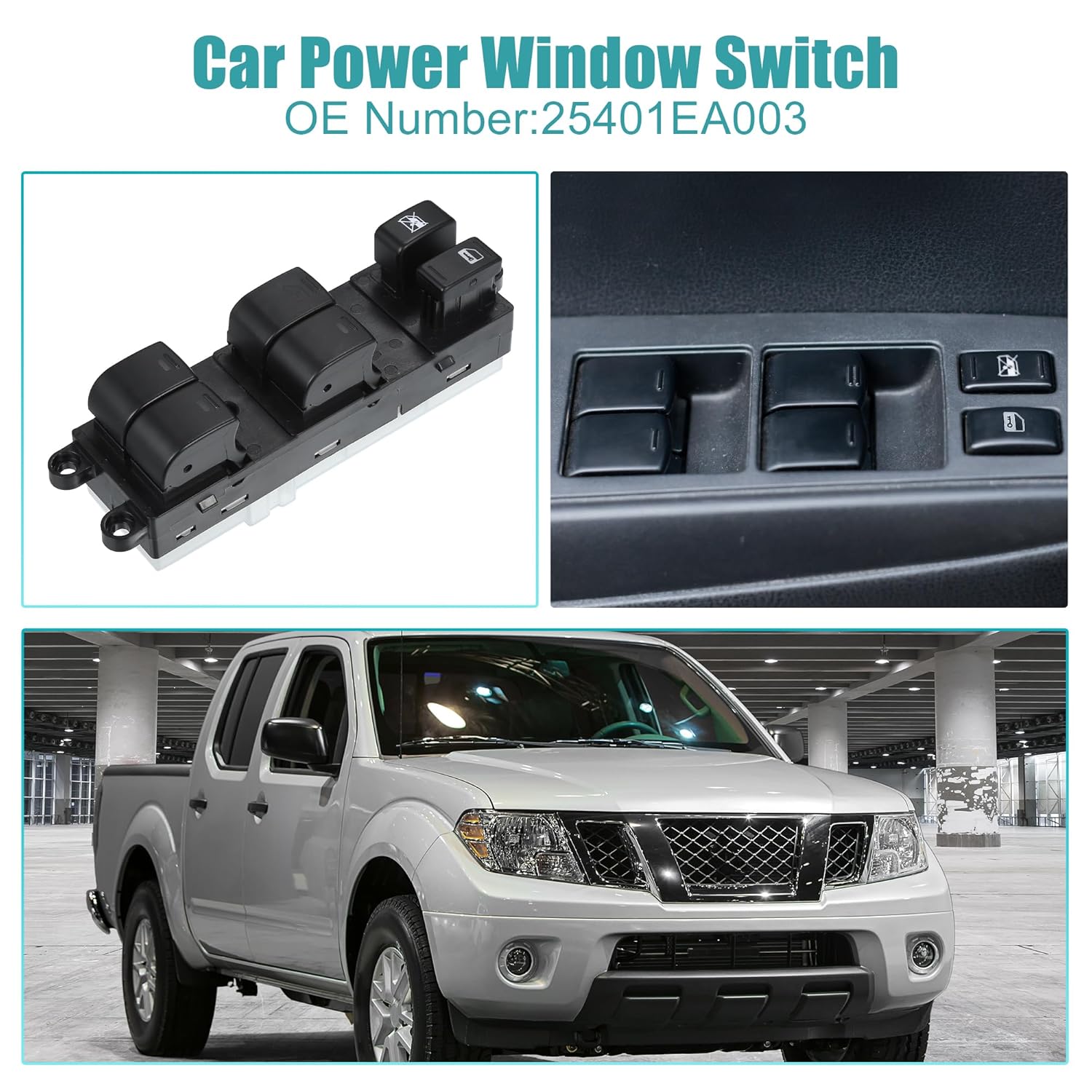 ACROPIX Front Left Driver Power Window Switch Window Control Switch Fit for Nissan Frontier 2005 2006 for Nissan Xterra 2005-2007 No.25401EA003 -